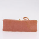CHANEL Matelasse Diana Flap Chain Bag Canvas Orange Gold CC Auth BA15758SAV-10