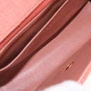 CHANEL Matelasse Diana Flap Chain Bag Canvas Orange Gold CC Auth BA15758SAV-22