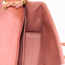 CHANEL Matelasse Diana Flap Chain Bag Canvas Orange Gold CC Auth BA15758SAV-23