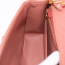 CHANEL Matelasse Diana Flap Chain Bag Canvas Orange Gold CC Auth BA15758SAV-24