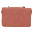 CHANEL Matelasse Diana Flap Chain Bag Canvas Orange Gold CC Auth BA15758SAV-3