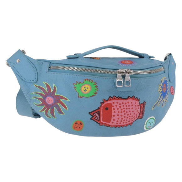 LOUIS VUITTON Taurillon Monogram Maxi Bum Bag Light Blue M21715 LV Auth BA15760SAV