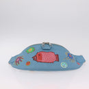 LOUIS VUITTON Taurillon Monogram Maxi Bum Bag Light Blue M21715 LV Auth BA15760SAV-5
