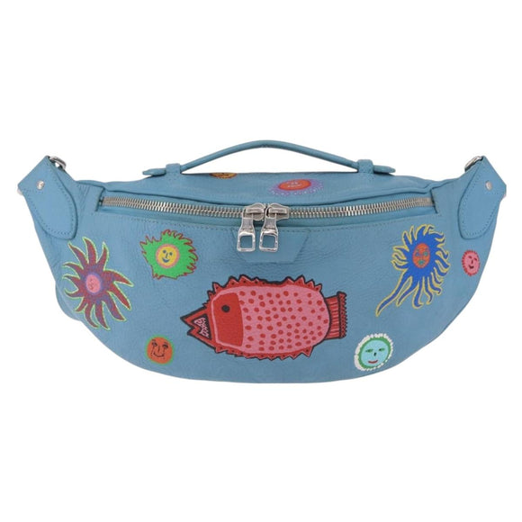 LOUIS VUITTON Taurillon Monogram Maxi Bum Bag Light Blue M21715 LV Auth BA15760SAV
