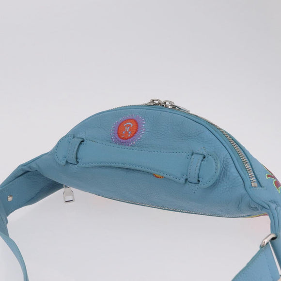 LOUIS VUITTON Taurillon Monogram Maxi Bum Bag Light Blue M21715 LV Auth BA15760SAV