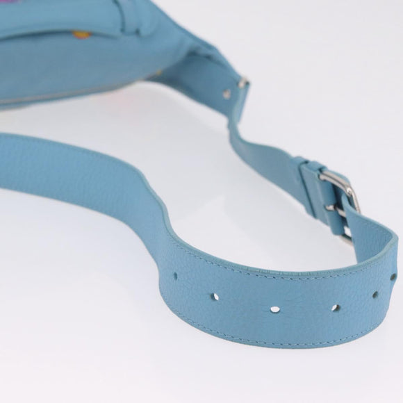 LOUIS VUITTON Taurillon Monogram Maxi Bum Bag Light Blue M21715 LV Auth BA15760SAV