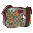 GUCCI GG Supreme Web Sherry Line Bag PVC Beige Silver 450947 Auth BA15761V-1