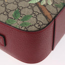 GUCCI GG Supreme Web Sherry Line Bag PVC Beige Silver 450947 Auth BA15761V-13