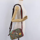 GUCCI GG Supreme Web Sherry Line Bag PVC Beige Silver 450947 Auth BA15761V-25