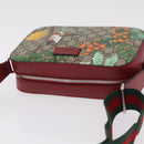 GUCCI GG Supreme Web Sherry Line Bag PVC Beige Silver 450947 Auth BA15761V-6