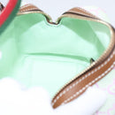 GUCCI GG Canvas Web Sherry Line Hand Bag 2way Green Gold 856055 Auth BA15763M-21