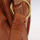Miu Miu Shoulder Bag Leather Orange Gold Auth BA15766V-11