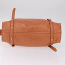 Miu Miu Shoulder Bag Leather Orange Gold Auth BA15766V-12