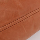 Miu Miu Shoulder Bag Leather Orange Gold Auth BA15766V-13