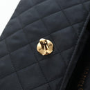 CHANEL Matelasse Chain Shoulder Bag Satin Black Gold CC Auth BA15768SAM-23