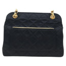 CHANEL Matelasse Chain Shoulder Bag Satin Black Gold CC Auth BA15768SAM-2