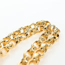CHANEL Matelasse Chain Shoulder Bag Satin Black Gold CC Auth BA15768SAM-14