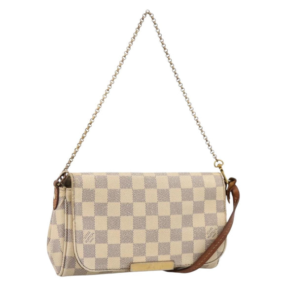 LOUIS VUITTON Damier Azur Favorit PM Shoulder Bag 2way N41277 LV Auth BA15771