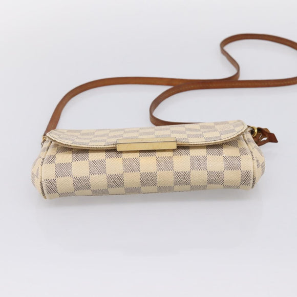 LOUIS VUITTON Damier Azur Favorit PM Shoulder Bag 2way N41277 LV Auth BA15771