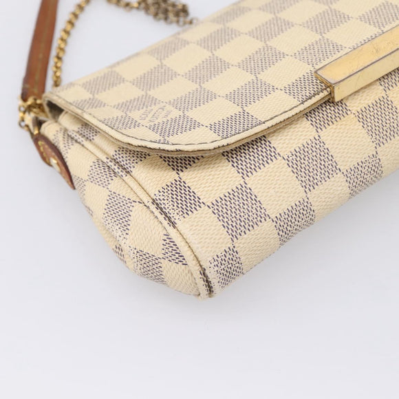 LOUIS VUITTON Damier Azur Favorit PM Shoulder Bag 2way N41277 LV Auth BA15771