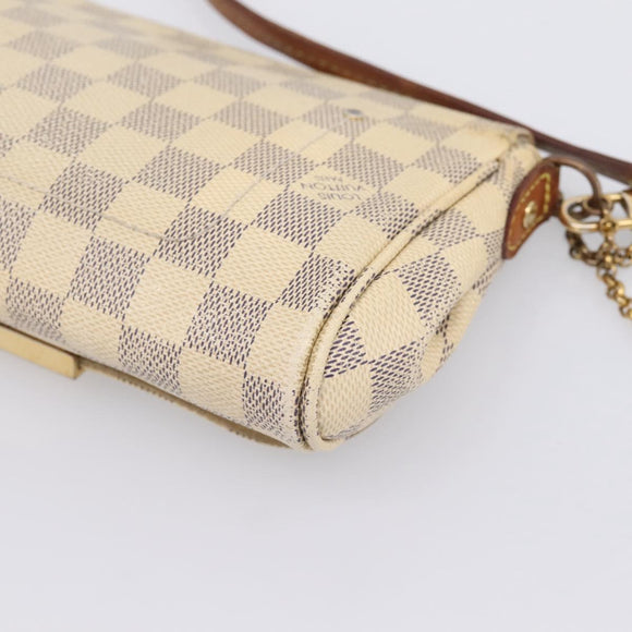 LOUIS VUITTON Damier Azur Favorit PM Shoulder Bag 2way N41277 LV Auth BA15771
