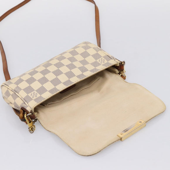 LOUIS VUITTON Damier Azur Favorit PM Shoulder Bag 2way N41277 LV Auth BA15771