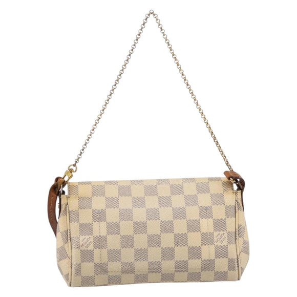 LOUIS VUITTON Damier Azur Favorit PM Shoulder Bag 2way N41277 LV Auth BA15771