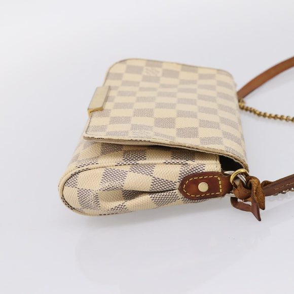 LOUIS VUITTON Damier Azur Favorit PM Shoulder Bag 2way N41277 LV Auth BA15771