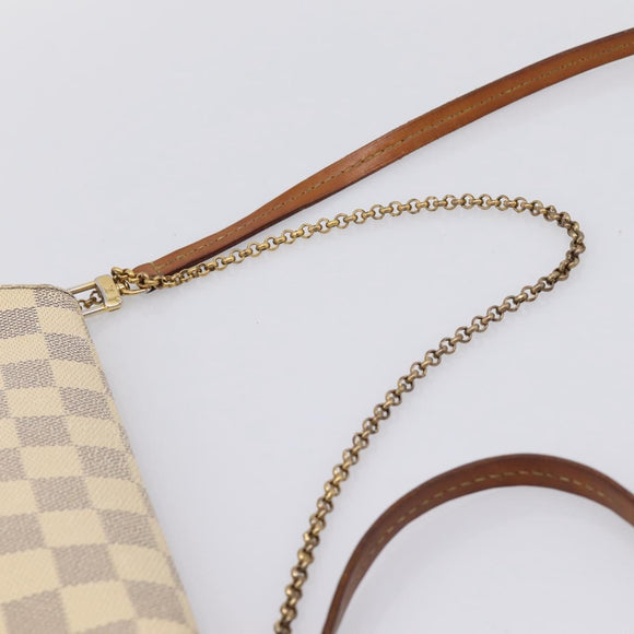 LOUIS VUITTON Damier Azur Favorit PM Shoulder Bag 2way N41277 LV Auth BA15771