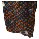 LOUIS VUITTON Catgram Straight Pants Silk 38 Brown LV Auth BA15774SAM-17
