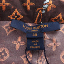 LOUIS VUITTON Catgram Straight Pants Silk 38 Brown LV Auth BA15774SAM-22