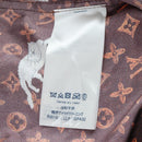 LOUIS VUITTON Catgram Straight Pants Silk 38 Brown LV Auth BA15774SAM-23