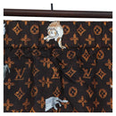 LOUIS VUITTON Catgram Shorts Pants Silk 40 Brown LV Auth BA15775SAM-10