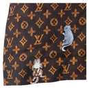 LOUIS VUITTON Catgram Shorts Pants Silk 40 Brown LV Auth BA15775SAM-12