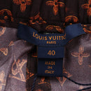 LOUIS VUITTON Catgram Shorts Pants Silk 40 Brown LV Auth BA15775SAM-17