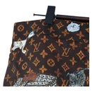 LOUIS VUITTON Catgram Shorts Pants Silk 40 Brown LV Auth BA15775SAM-2