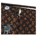 LOUIS VUITTON Catgram Shorts Pants Silk 40 Brown LV Auth BA15775SAM-3
