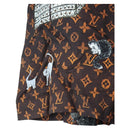 LOUIS VUITTON Catgram Shorts Pants Silk 40 Brown LV Auth BA15775SAM-5