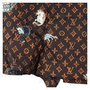 LOUIS VUITTON Catgram Shorts Pants Silk 40 Brown LV Auth BA15775SAM-6
