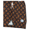 LOUIS VUITTON Catgram Shorts Pants Silk 40 Brown LV Auth BA15775SAM-7