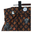 LOUIS VUITTON Catgram Shorts Pants Silk 40 Brown LV Auth BA15775SAM-9
