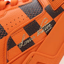 LOUIS VUITTON Damier Pop LV Trainer Shoes 24 Orange 1ACN5S LV Auth BA15776M-10