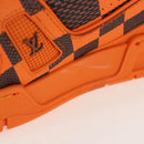 LOUIS VUITTON Damier Pop LV Trainer Shoes 24 Orange 1ACN5S LV Auth BA15776M-13