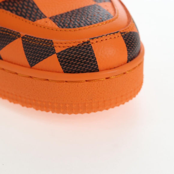 LOUIS VUITTON Damier Pop LV Trainer Shoes 24 Orange 1ACN5S LV Auth BA15776M