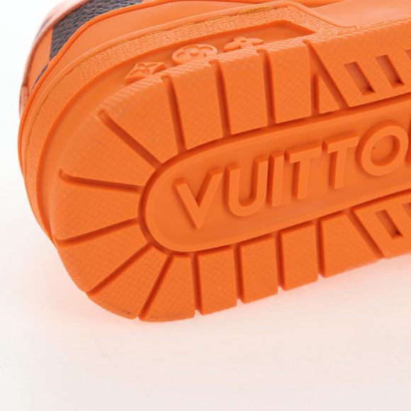 LOUIS VUITTON Damier Pop LV Trainer Shoes 24 Orange 1ACN5S LV Auth BA15776M