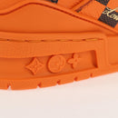 LOUIS VUITTON Damier Pop LV Trainer Shoes 24 Orange 1ACN5S LV Auth BA15776M-18
