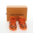 LOUIS VUITTON Damier Pop LV Trainer Shoes 24 Orange 1ACN5S LV Auth BA15776M-25