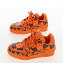 LOUIS VUITTON Damier Pop LV Trainer Shoes 24 Orange 1ACN5S LV Auth BA15776M-4
