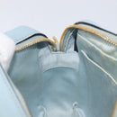 Miu Miu Madras Shoulder Bag Leather Light Blue Gold Auth BA15779-25