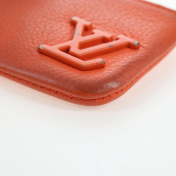 LOUIS VUITTON LV Aerogram Grained Leather Coin Purse M81032 LV Auth BA15781